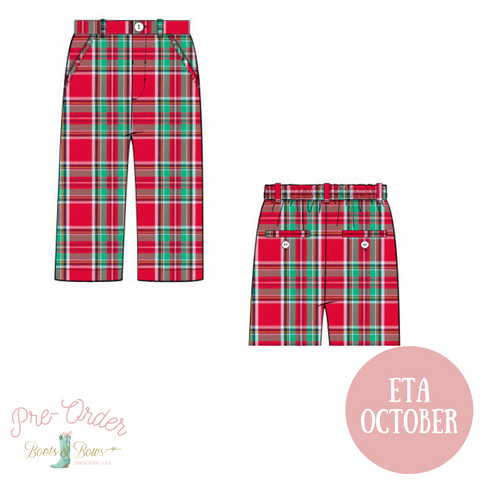 PRE-ORDER: Boys Plaid Pants (ETA OCTOBER)