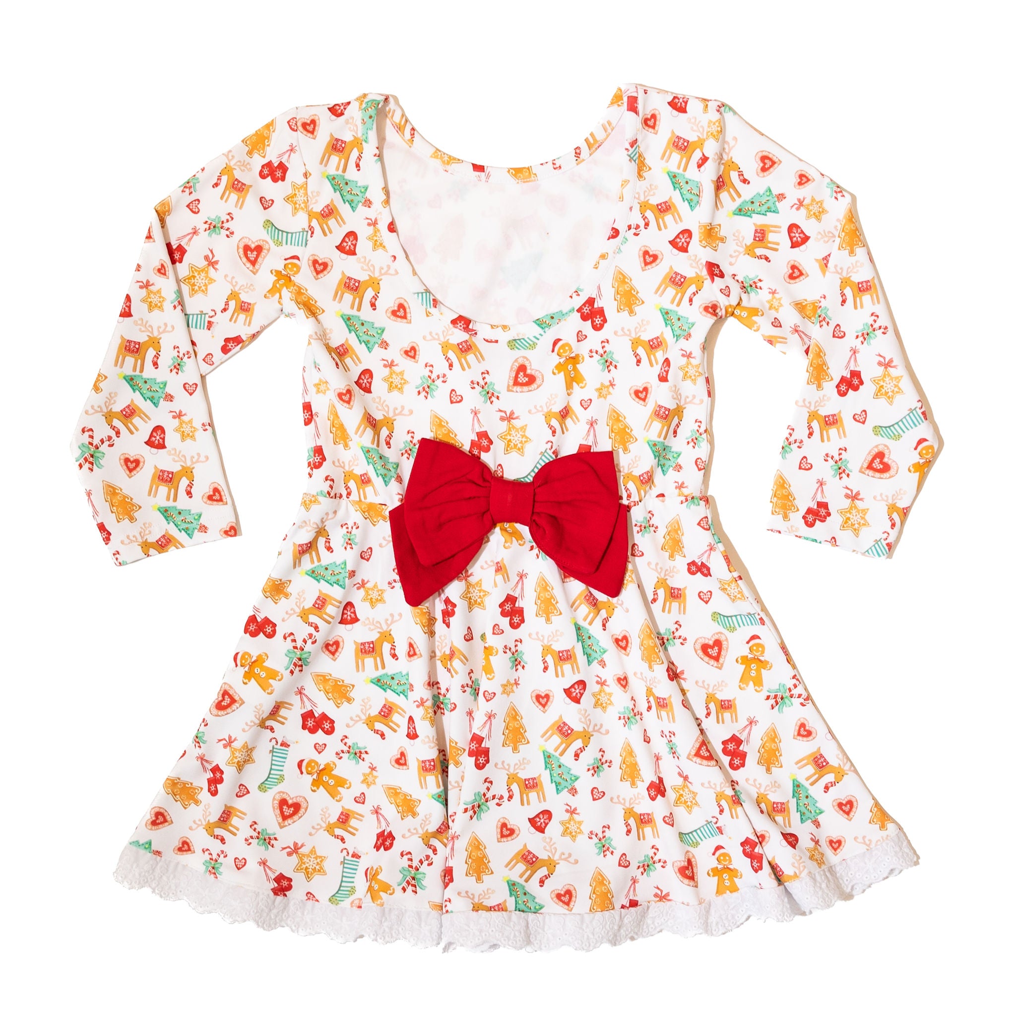 Girls Gingerbread Twirl Dress