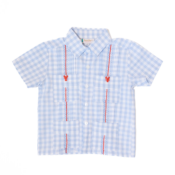 Boys Crawfish Guayabera Shirt