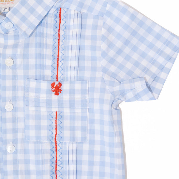 Boys Crawfish Guayabera Shirt