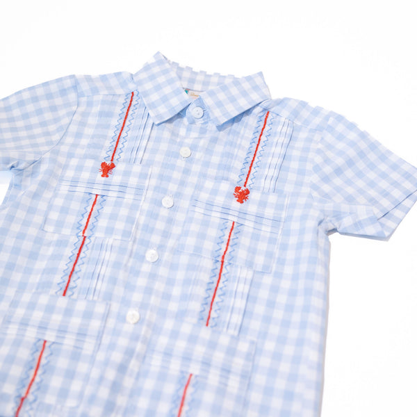 Boys Crawfish Guayabera Shirt