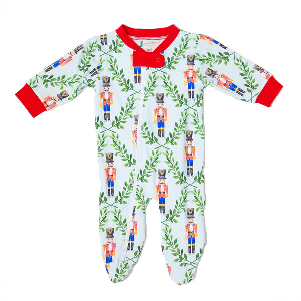 WHOLESALE: Baby Red Nutcracker Footie Pajama (ETA September)