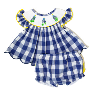 WHOLESALE: Girls Bluebonnet Diaper Set