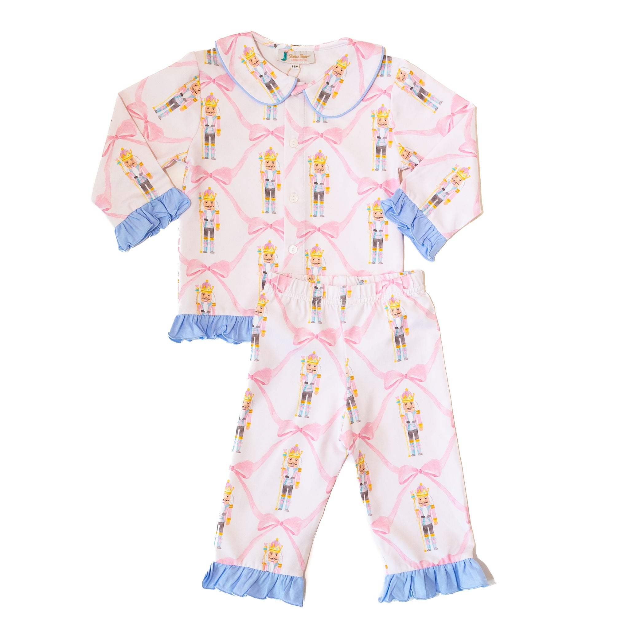 WHOLESALE: Girls Pink Nutcracker Button-Up Pajama (ETA September)