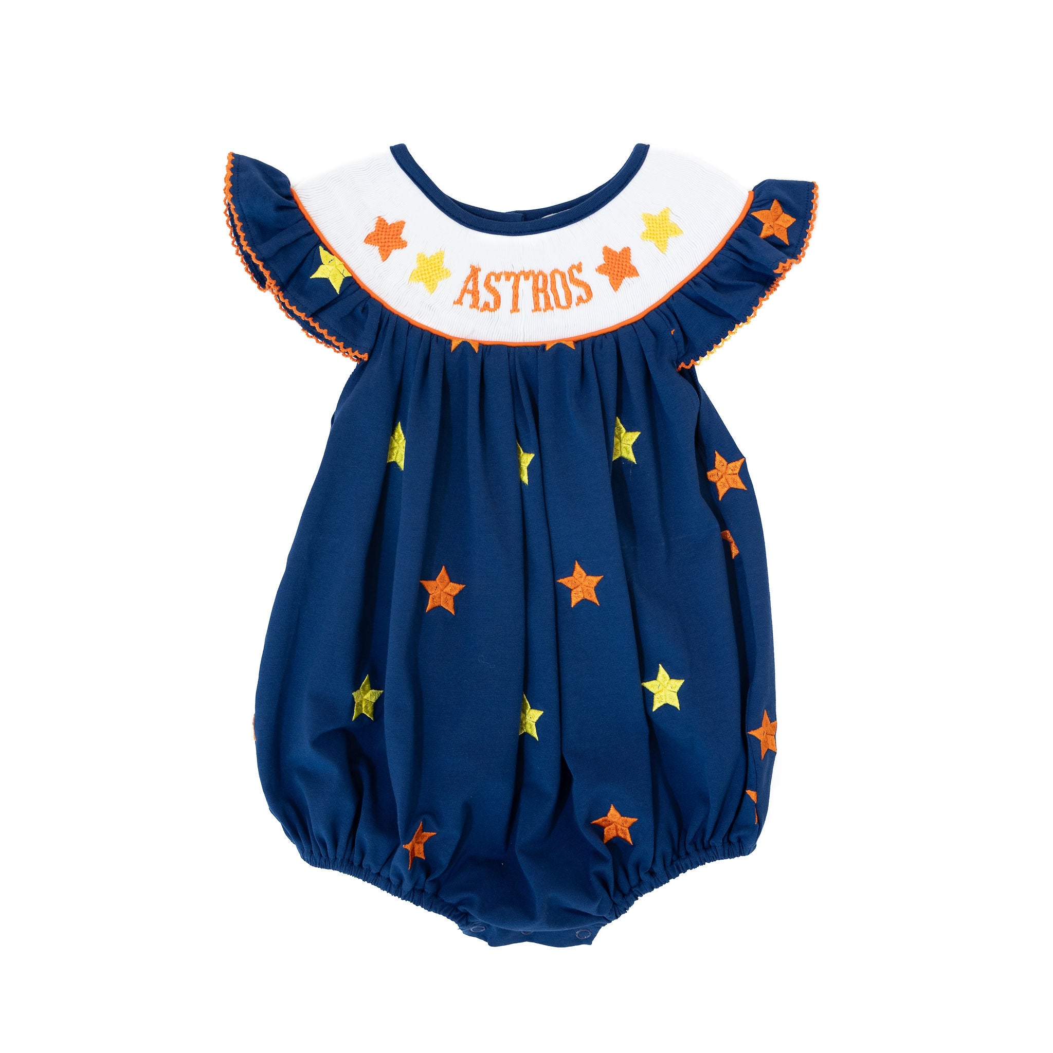 Girls Astros Stars Smocked Bubble