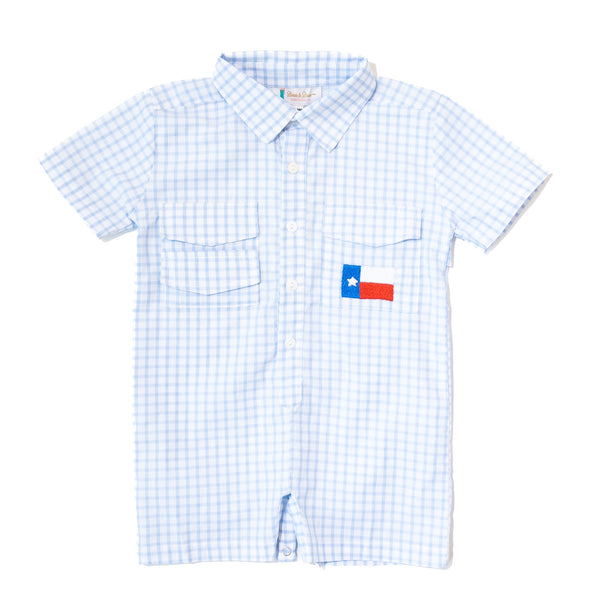 WHOLESALE: Boys Texas Flag Fishing Romper (ETA April)