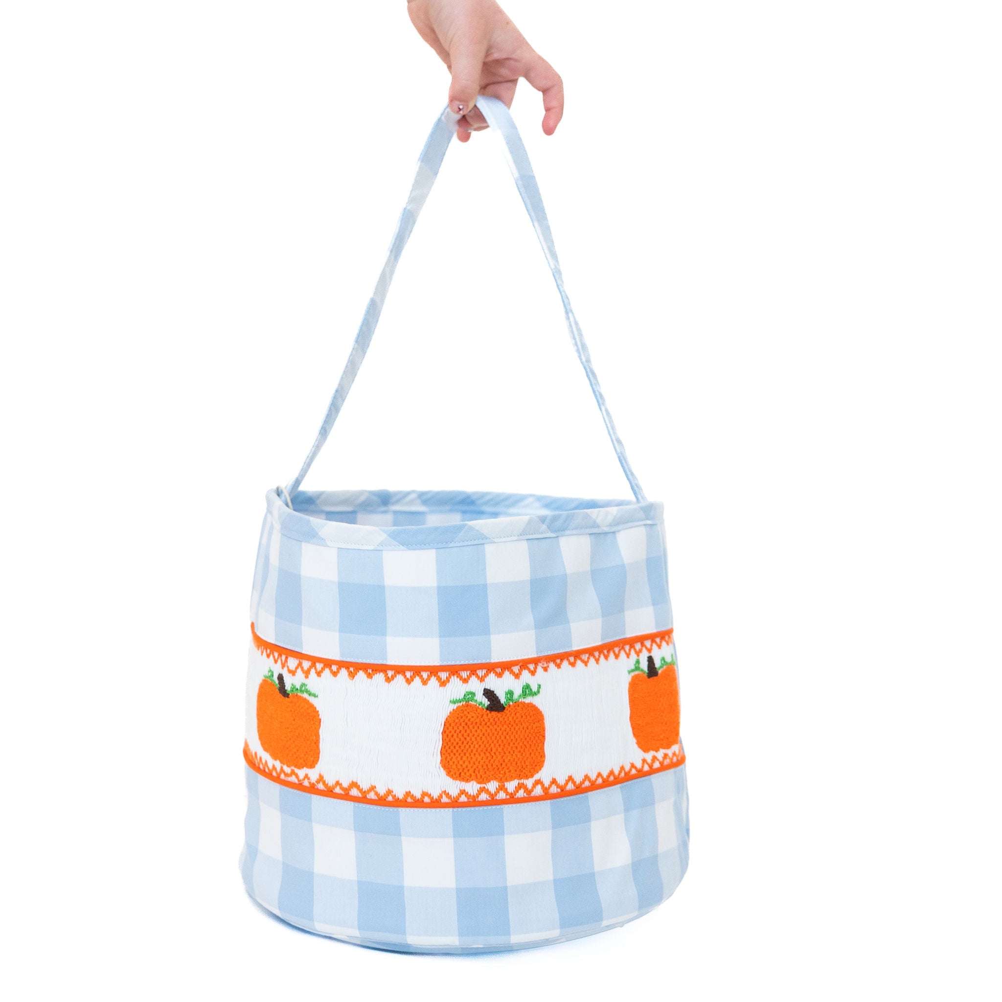 WHOLESALE:  Boys Pumpkin Smocked Basket (ETA JULY)