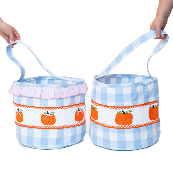 WHOLESALE:  Boys Pumpkin Smocked Basket (ETA JULY)