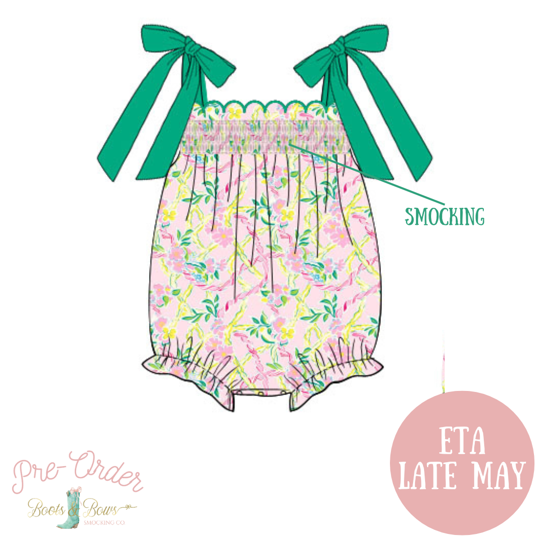 PRE-ORDER: Girls Sweet Summer Smocked Bubble (ETA Late May)