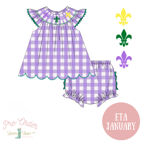 PRE-ORDER: Girls Mardi Gras Diaper Set (ETA January)