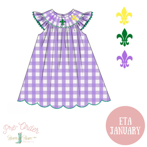 PRE-ORDER: Girls Mardi Gras Dress (ETA January)