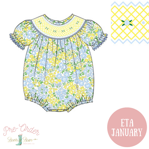 PRE-ORDER: Wild Flowers Smocked Bubble (ETA January)