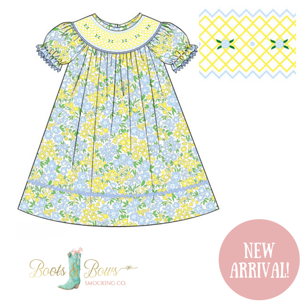 WHOLESALE: Wild Flowers Smocked Dress