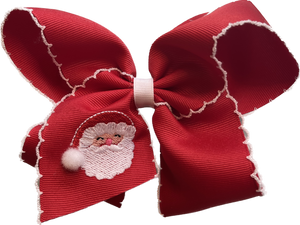 Wee Ones Santa Hair Bow - Medium