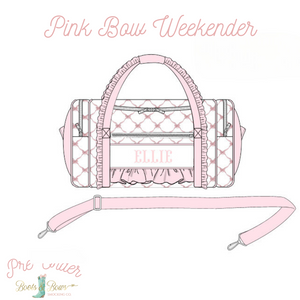 Pink Bow Large Duffel