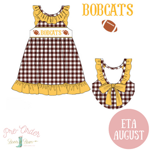 PRE-ORDER: Texas State Bobcats Smocked Ruffle Dress (ETA August)