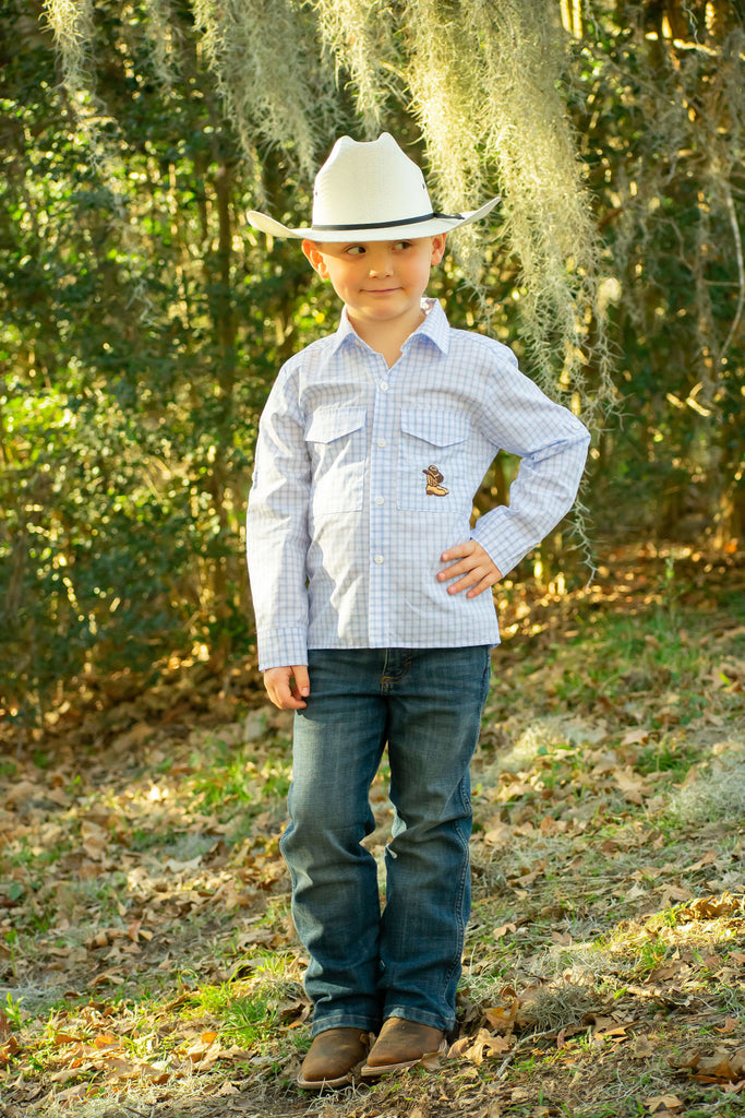 Cowboy Fishing Shirt – Boots and Bows Smocking Co.